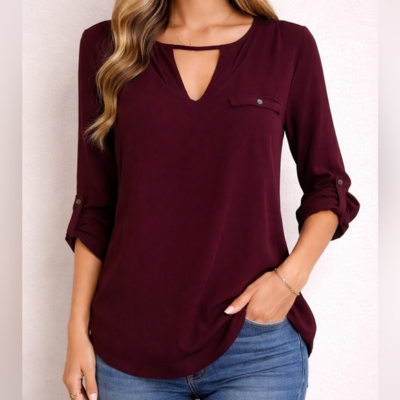 Tops - WOMENS PURPLE BLOUSE SIZE LARGE​​​​​​